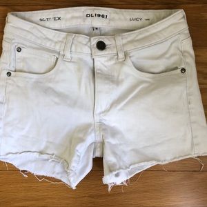 White Jean shorts